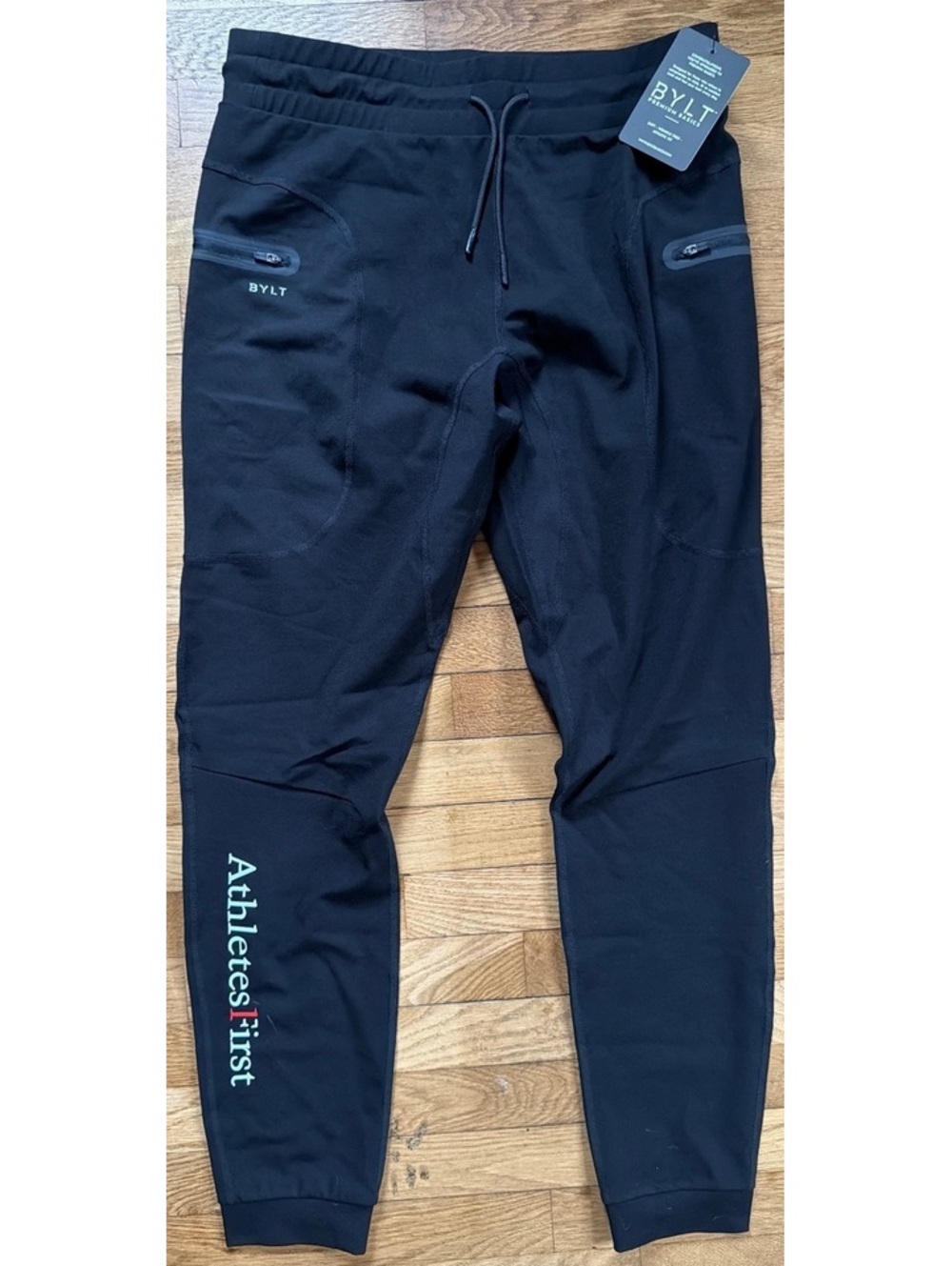 Large - Men - BYLT Premium Basics Black Athletic Fit Joggers